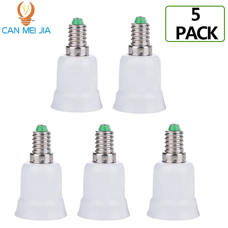 

5pcs E14 to E27 Screw Lamp Holder Converter for Light Bulb Bas Holder Adapter Socket Converter E14 to E27 Lamp Holder Converters