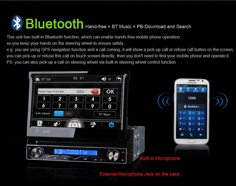 Cheap Universal 7" 1Din auto retractable panel Car DVD GPS navi system with DVBT 3G WiFi TV DVR RDS AM FM SWC 4X50W DK7088 5