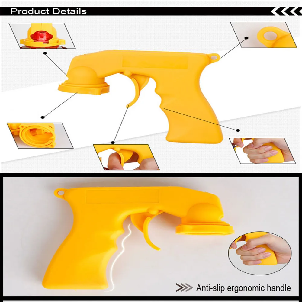 Спрей-адаптер для ухода за краской аэрозольный пистолет ручка с полным захватом триггера Блокировка воротник уход за автомобилем инструмент для ухода за краской