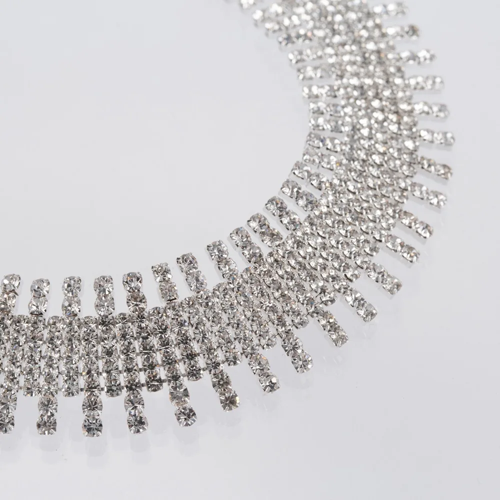 Стразы, чокеры, ожерелье, массивное ожерелье для женщин, роскошное кристаллическое ожерелье, воротник, макси ювелирное ожерелье для женщин N303