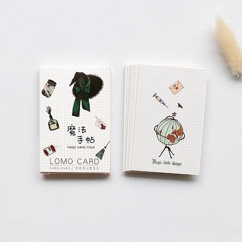 

28 Sheets/Set Magic Hand Stick Mini Lomo Postcard/Greeting Card/Birthday Letter Envelope Gift Card Message Card