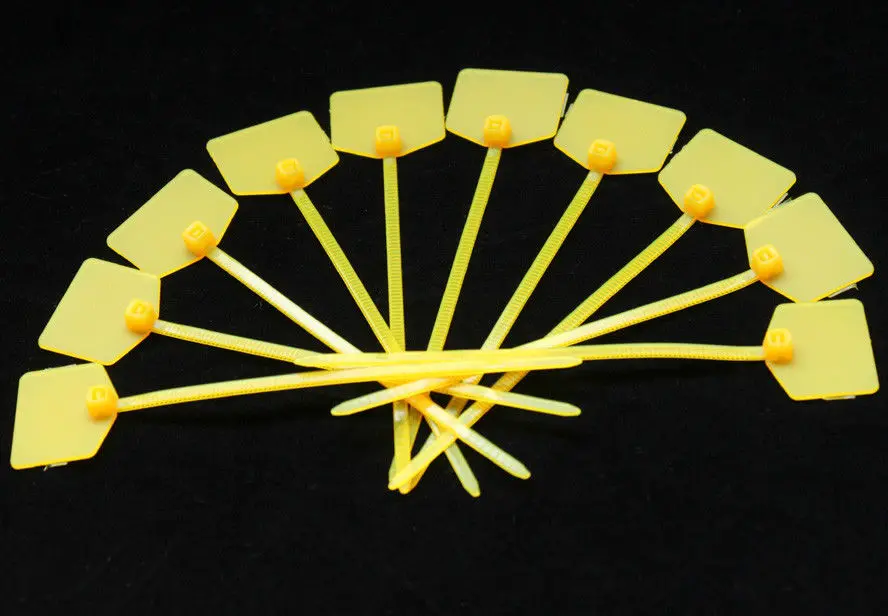 

Yellow Marker Zip Ties Nylon 4.75" Cable Zip Tie Marker Cable Wire Ties QTY 50