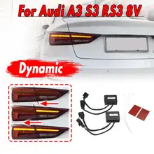 2 шт. динамический мигалка задние фонари Поворотная сигнальная лампа модуль светодиодный указатель поворота для Audi A3 S3 RS3 8V 2012