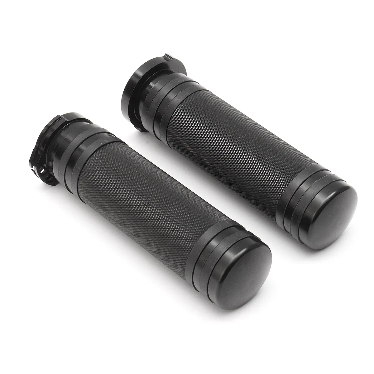 

1 Pair Black Rubber And CNC Billet Aluminum 25mm Motorcycle Handlebar Hand Grips For Harley Sportster Cruiser Custom