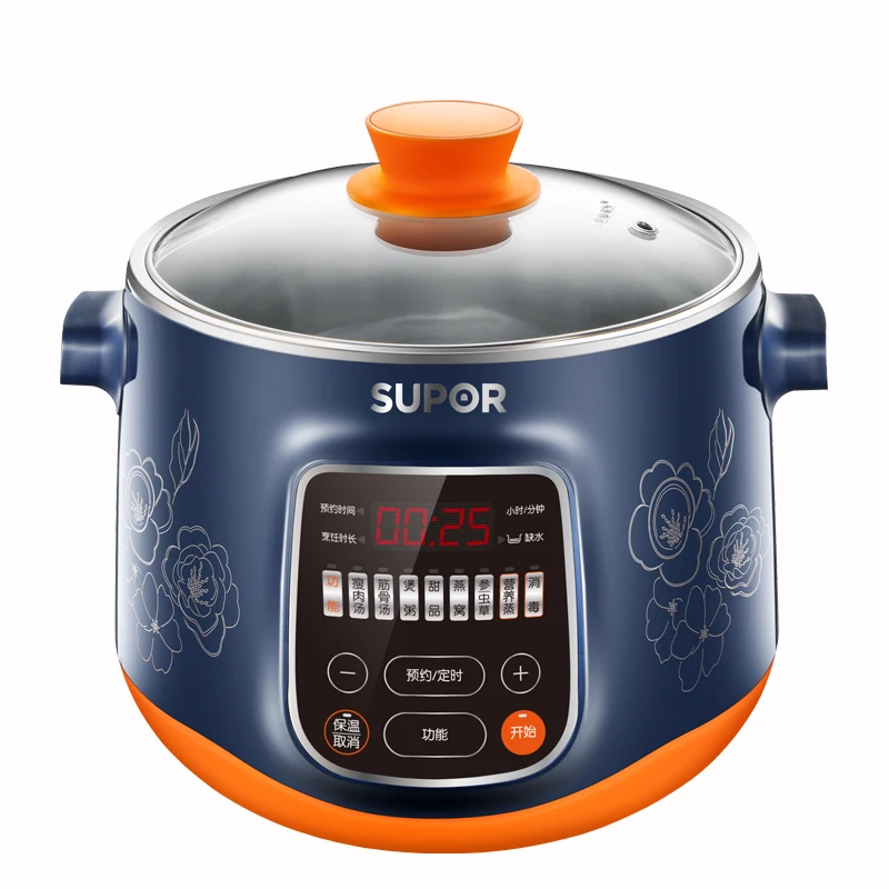 Automatic Electric Slow Cookers with A Stainless Steel Liner and Three