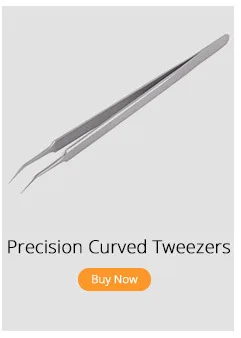 DIYFIX Ultra Precision нержавеющая сталь tweezers изогнутые щипцы-пинцет с тонким наконечником