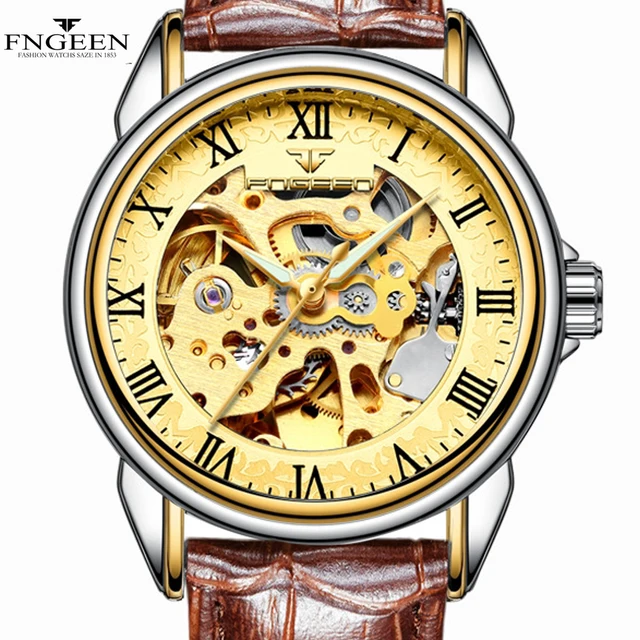 Golden Women Watches Men Watch FNGEEN Relogio Feminino masculino Clock Automatic Golden Women Watches Men Watch FNGEEN Relogio Feminino masculino Clock Automatic