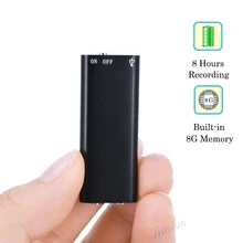 8G супер мини цифровой Аудио Диктофон стерео MP3 музыкальный плеер, 3 в 1 8 Гб памяти USB флэш-диск