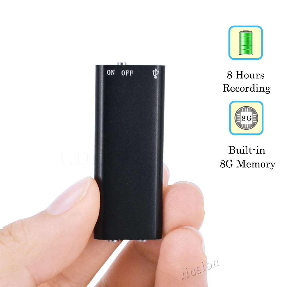 8G Super Mini Digital Audio Voice Recorder Dictaphone Stereo MP3 Music Player, 3 in 1 8GB Memory Storage USB Flash Disk Drive