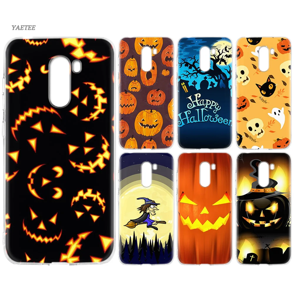

Fundas Silicone Phone Case For Xiaomi Xiomi Pocophone F1 Mi 8 SE lite 6 5 6X A1 A2 lite Note 3 Play Cover Happy Halloween