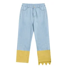 Весенние новые стильные модные женские джинсы длиной до щиколотки, джинсовые брюки с вельветовыми игривыми