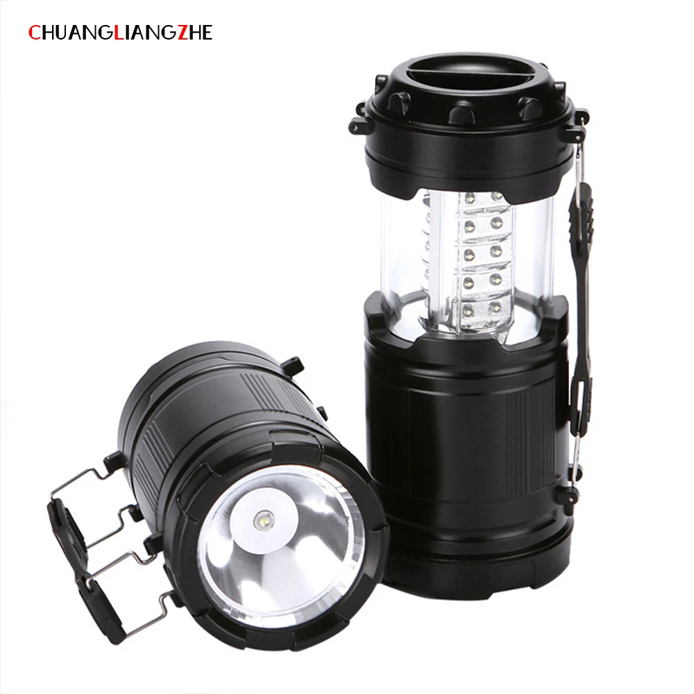 CHUANGLIANGZHE Portable Lantern LED flashlight with battery Camping