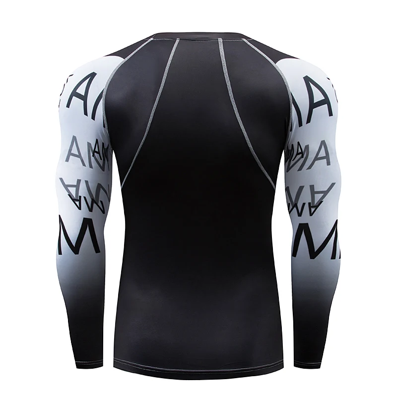 Рашгард MMA мужские многофункциональные фитнес-футболки костюм 3D печать мужские тренировочные брюки Рашгард костюм