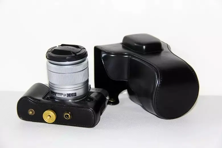 Чехол из искусственной кожи для камеры FujiFilm Fuji XT20 XT-20 X10 XT10 16-50 мм объектив сумка для камеры комплект с ремешком черный коричневый кофейный - Цвет: black