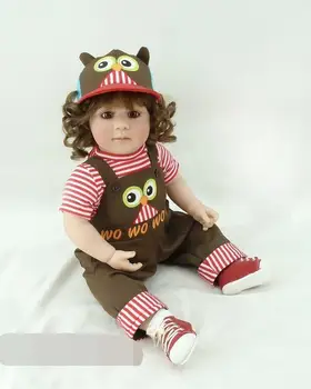 

Hot Top 22 Inch Handmade Silicone Realistic Baby Rebirth Newborn Vinyl Doll Gift Girl Doll Gift