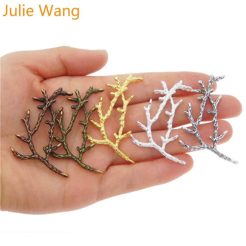 

Julie Wang 10PCS Alloy Suspension Branch Handmade Crafts Pendants Charms Hanging Jewelry Finding Accessory 5 Colors to Choose