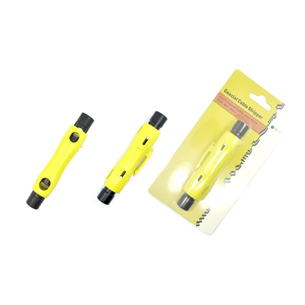 

Urijk Practical Rotary Coaxial Automatic Wire Stripper Double Blades Cable Cutter Pliers