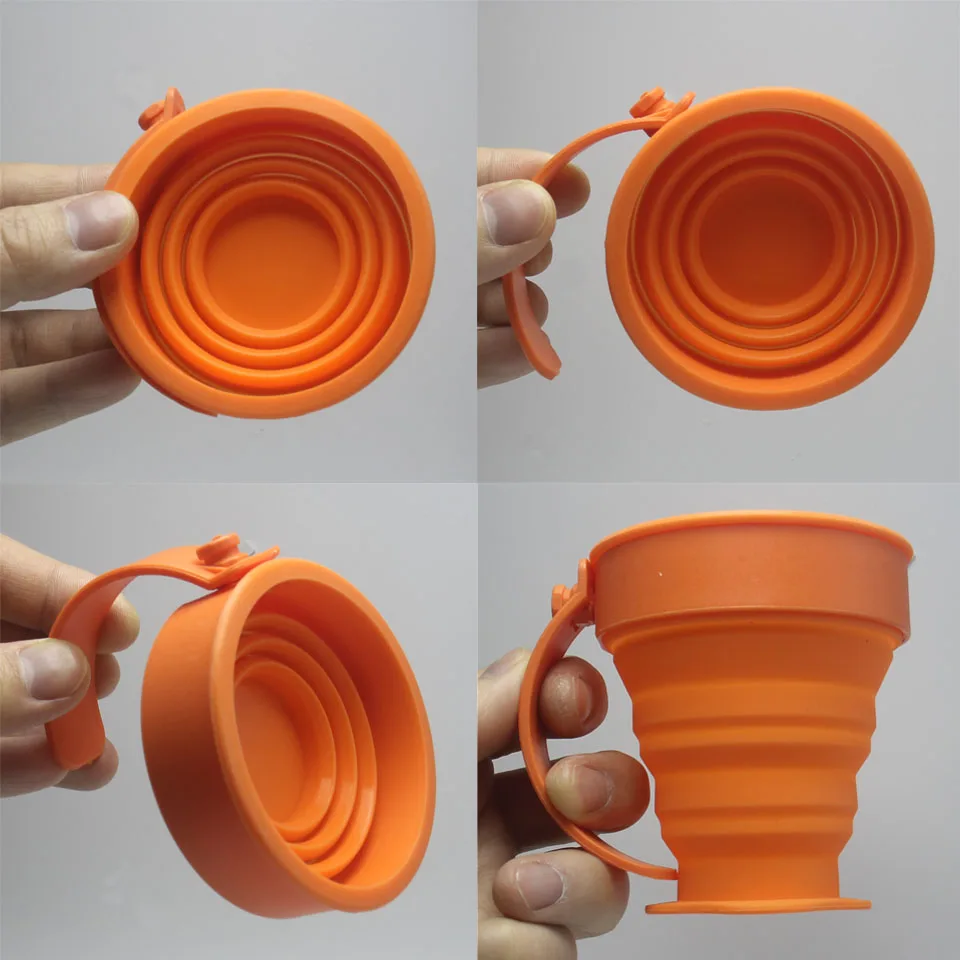 200ml Portable Folding Silicone Tea Cup for Travel (10)