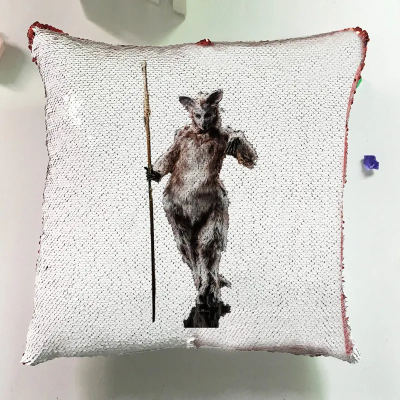 Fashion Movie Cushions Home Decor Couch Pillows Reversible Sequin Pillowcase Glitter Seat Horror Cushion Cover Sofa J050 (13)