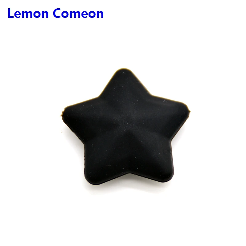 Lemon Comeon, 5 шт., силиконовая звезда, BPA бесплатно, силиконовые бусины, игрушка для грызунов, подарок для медсестры, сделай сам, цепочка для соски, ожерелье, прорезыватель, аксессуары - Цвет: 1