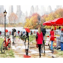 YIKEE декоративная картина маслом по номерам, краска по номерам парк развлечений для взрослых