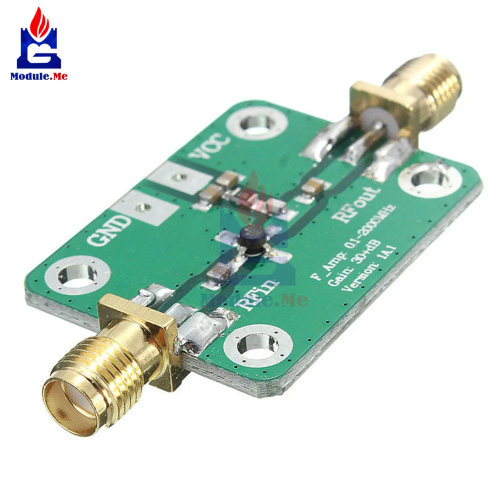 

RF Wideband Amplifier High Gain 30dB Low Noise Amplifier LNA For Short Wave FM Radio Remote Control Receiver Development Board