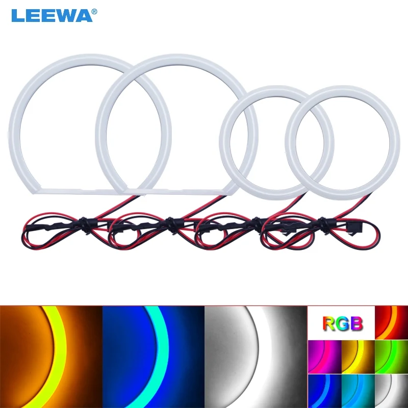 

LEEWA 2X90mm 2X131mm Car Auto Halo Rings Cotton Lights SMD LED Angel Eyes for Hyundai Elantra/Elantra Car Styling White #CA3235