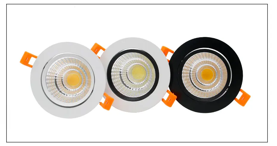 [DBF]Angle Adjustable 5W 9W 12W COB LED Recessed Downlight 3000K/4000K/6000K LED Ceiling Spot Light+AC85V-265V Driver Home Decor
