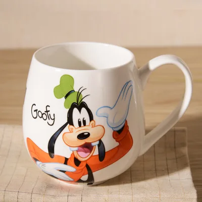 Микки Маус прямая чашка для напитков мультфильм Минни керамические чашки с молочной ручкой кофейная кружка