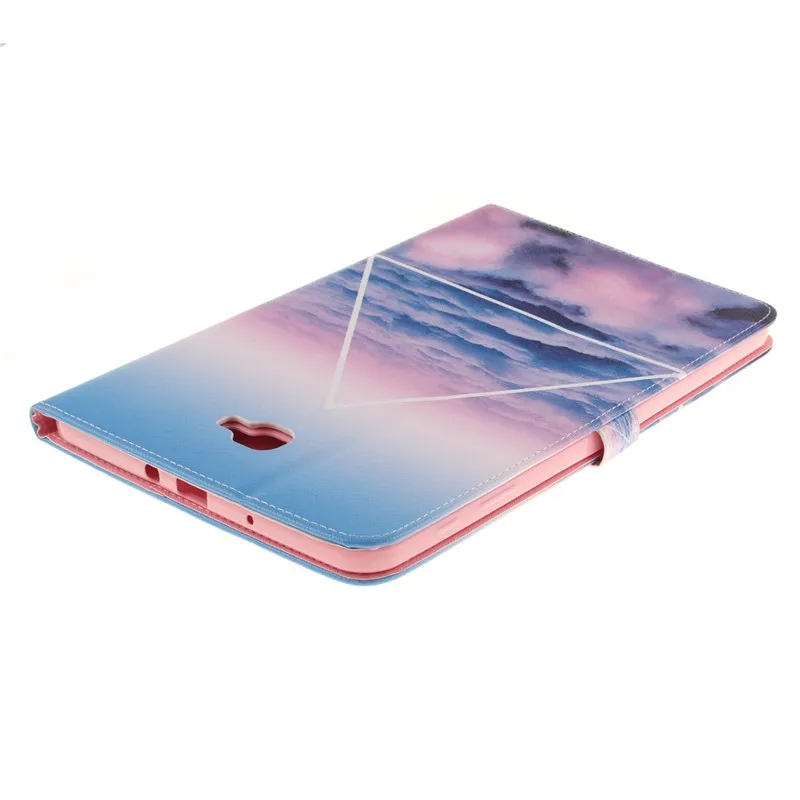 Luxury 2 Leavies PU Leather Case for Samsung Galaxy Tab A 10.1 2016 Case  T585 T580 T580N Case Stand Flip Wallet Tablet Cover (35)