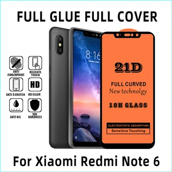 

50pcs 21D Tempered Glass Full Cover Anti-Scratch For Xiaomi Redmi Note 9 Pro Max 8 8A K30 K20 Poco X2 Film Screen Protector