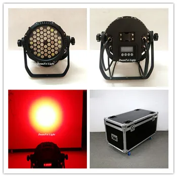 

6pcs+Roadcase 54x3w rgbw led par waterproof par led color mixing dj wash light par 64 led stage uplight