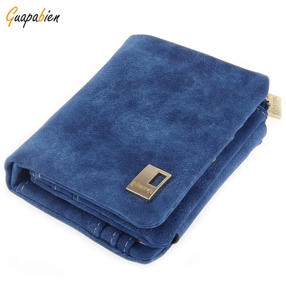 Brand Ladies Designer Portfolio Women Mini Wallets Zipper Short Women Leather Wallet Fold Wristlet Purse Holder Female Handbag