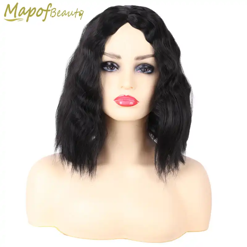 Afro Kurchavye Kucheryavye Pariki Dlya Chernyh Zhenshin Sinteticheskie Termostojkie Volosy Naturalnaya Afrikanskaya Pricheska Chernye Poddelnye Shinony Mapofbeauty Aliexpress