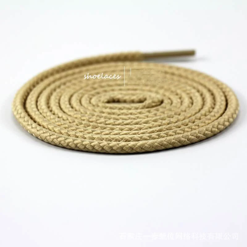 1 Pair Round Shoe laces Off White Outdoor Hiking Shoelaces  High Density Weaving Leisure Sneakers Unisex Shoelace 14 Colors