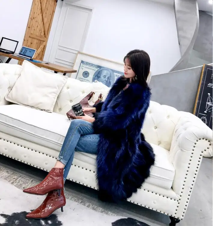 X Long Overcoat Ladies True Genuine Real Raccoon Fur Coat Factory Outlet Wholesale Price Discount Plus Size Customize ksr373