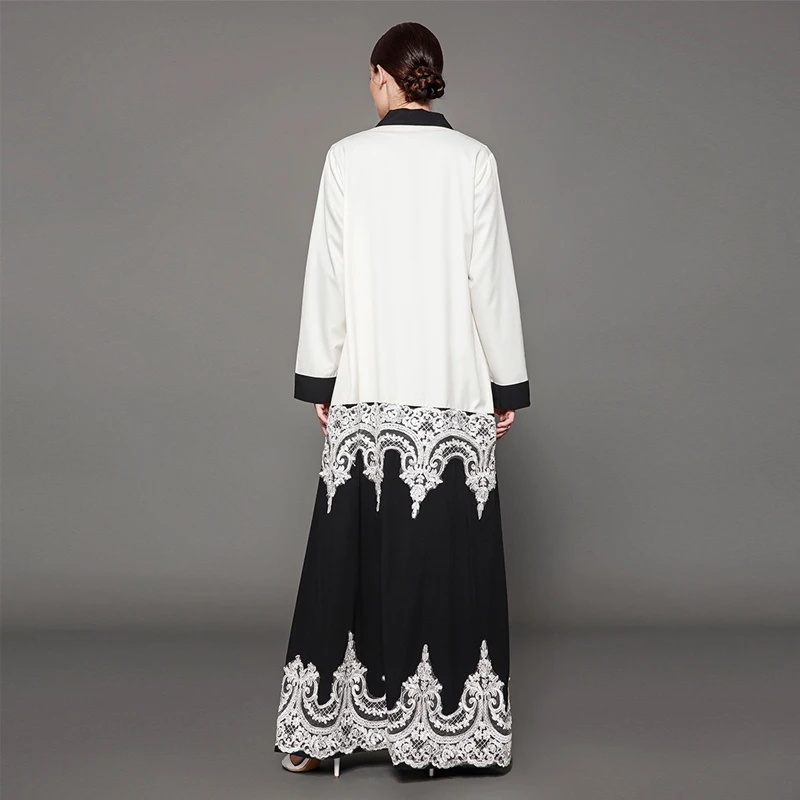 Абая для женщин 5XL ОАЭ Абая Дубай кафтан ислам кружево вышивка кардиган хиджаб мусульманское платье халат турецкая исламская одежда