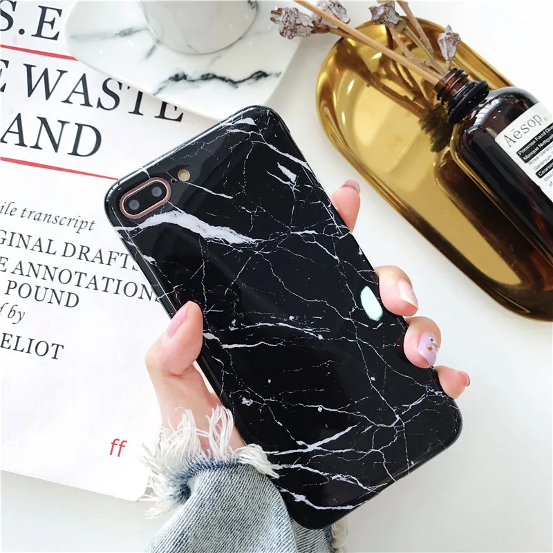Роскошный Мраморный чехол Tzomsze для iPhone 7 X 6 6S 8 Plus XS MAX XR 7Plus Fundas|Бамперы| |