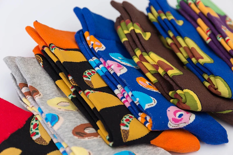 Высокое качество модные Happy Socks недавно Стиль Для мужчин смешно красочные Повседневное Хлопок Свадебные носки для деловых мужчин подарок