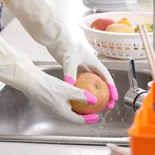 3 пар/лот защитные перчатки водонепроницаемый, с длинными рукавами кухонная Чистка мытье посуды бытовые резиновые перчатки из латекса