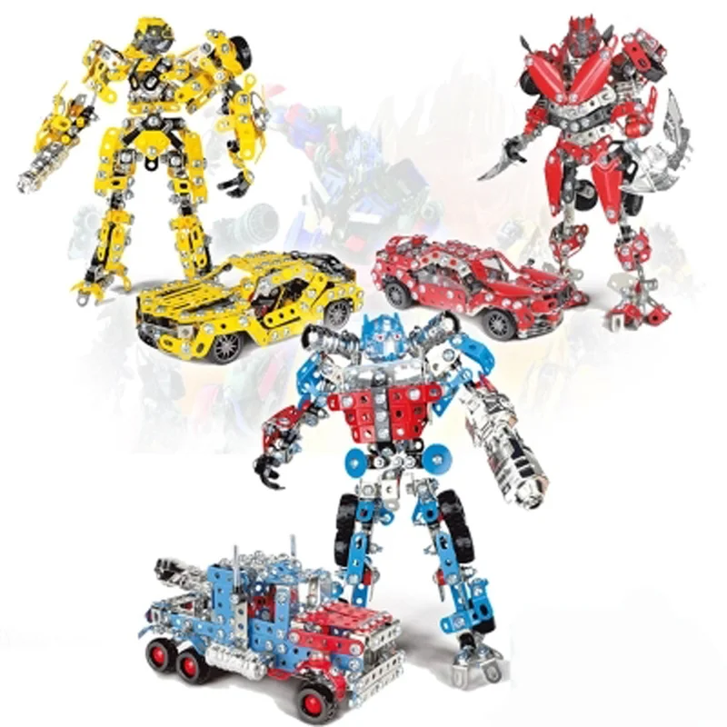 

Alloy Dinosaur Deformation Robot Car Screwing Blocks Model Nut Construction Engineering Transformed Technology Optimus Bricks