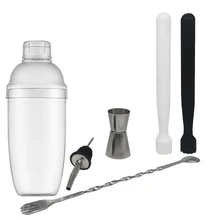 Прямая поставка, 6 шт., 350 мл/530 мл/700 мл, нержавеющая сталь+ пластик, шейкер для коктейлей, барный набор, миксер для вина, бар, Бостонский бар, вечерние