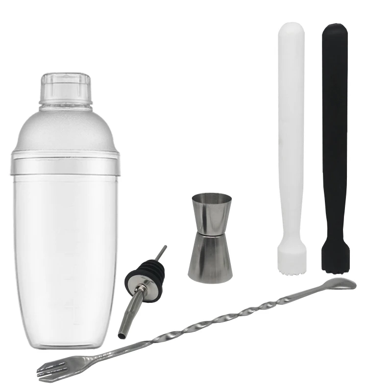 Dropshipping 6Pcs 350ml/530ml/700ml Stainless Steel+Plastic Cocktail