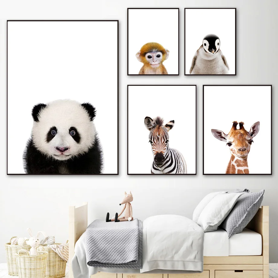 Nordic-Posters-And-Prints-Elephant-Zebra-Giraffe-Panda-Koala-Animals-Wall-Art-Canvas-Painting-Wall-Pictures (2)