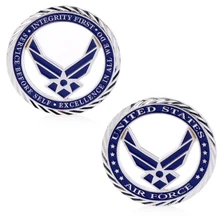 Посеребренные ВВС США Основные значения памятные вызов монета Искусство ремесло военно-морской полый знак памятная монета