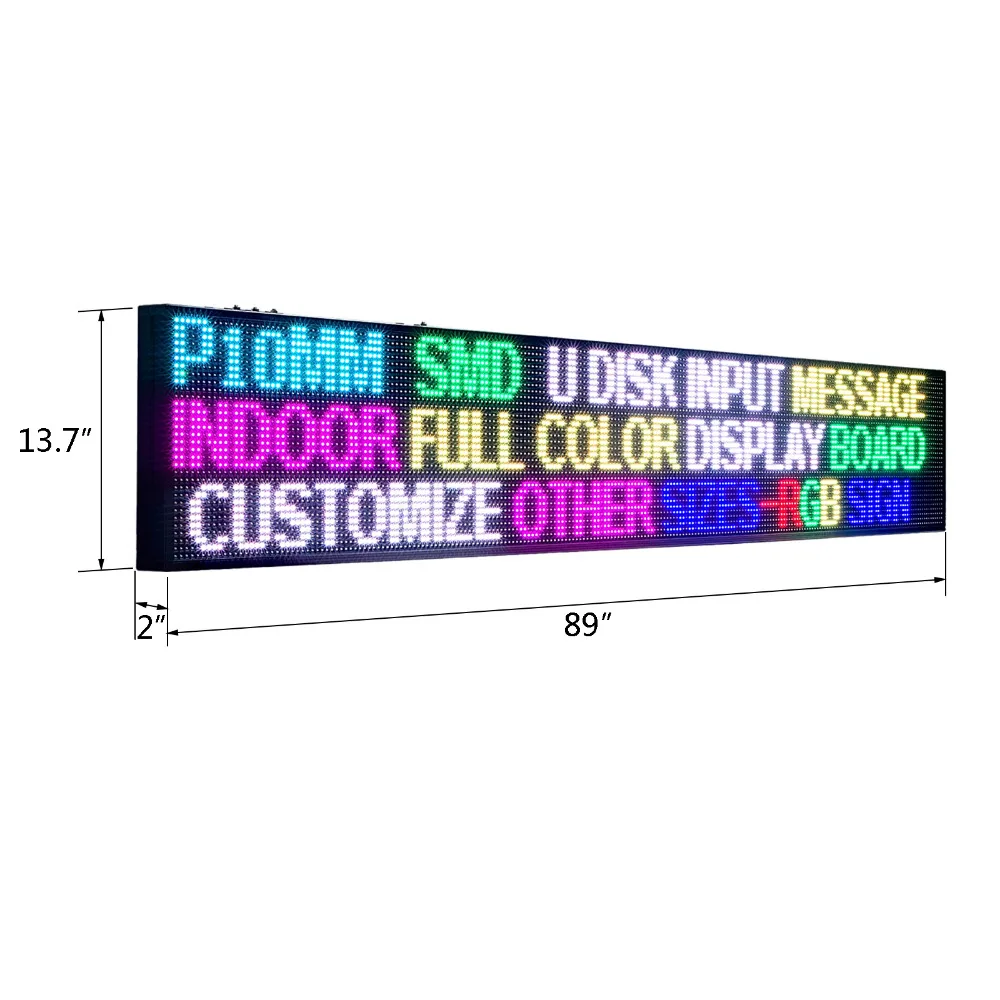 P10 smd полный Цвет светодиодная вывеска Крытый программируемый привело окно перемещение сообщения светодиодный Дисплей доска