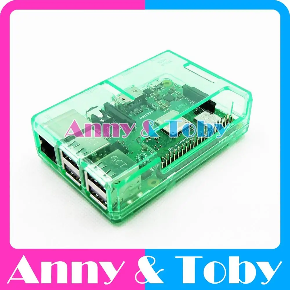 

Model B38: RaspberryPI 3model B+plus Green Case Cover Shell Enclosure Housing ABS Plastic Box for Ras pi 2, Raspberry PI Model