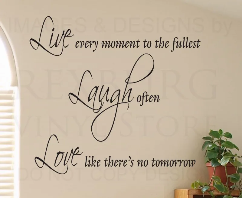 Us 819 Wall Sticker Decal Quote Vinyl Lettering Adhesive Graphic Live Laugh Love In Wall Stickers From Home Garden On Aliexpresscom Alibaba