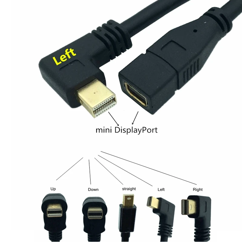 Cable Length: AS The Photo Computer Cables Black DP Display Port Male to Mini Display Port Female Mini DP Convertor Adapter 