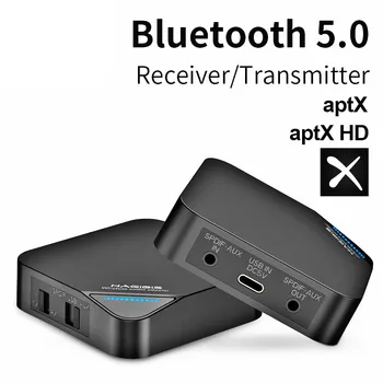 

hot CSR8675 Bluetooth 5.0 2 in 1 Transmitter Receiver Fiber Optic Bluetooth Adapter aptX HD audio 3.5mm for TV/Headphone/Car/PC
